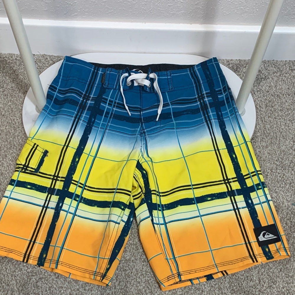 Quiksilver Kids Swim Trunks - Blue,‎ Yellow, Orange